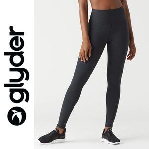 Glyder Jubilant Leggings Black Ribbed Yoga Athletic Moisture Wicking M